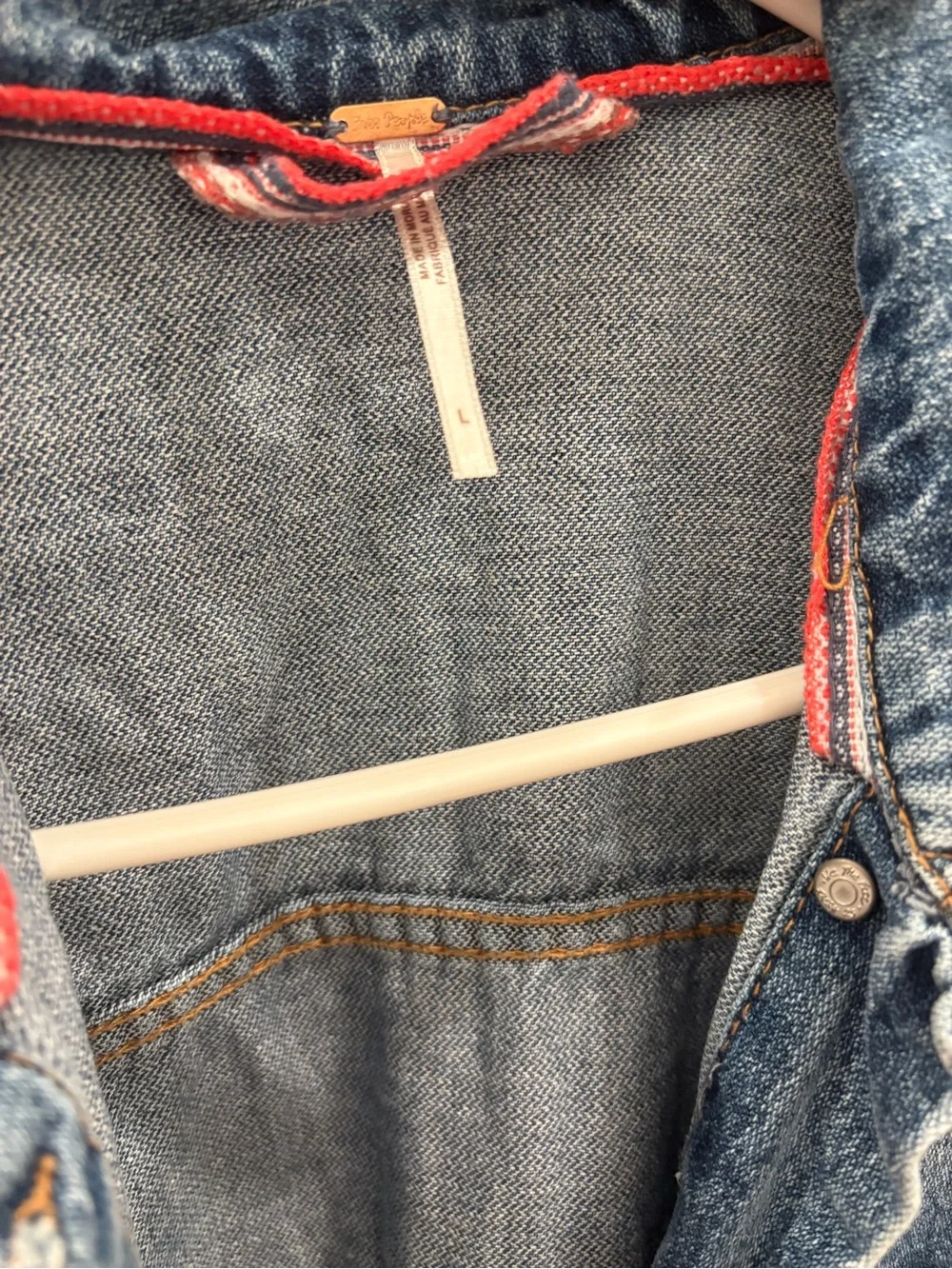 Free People Distressed Denim Jean Jacket *Read*